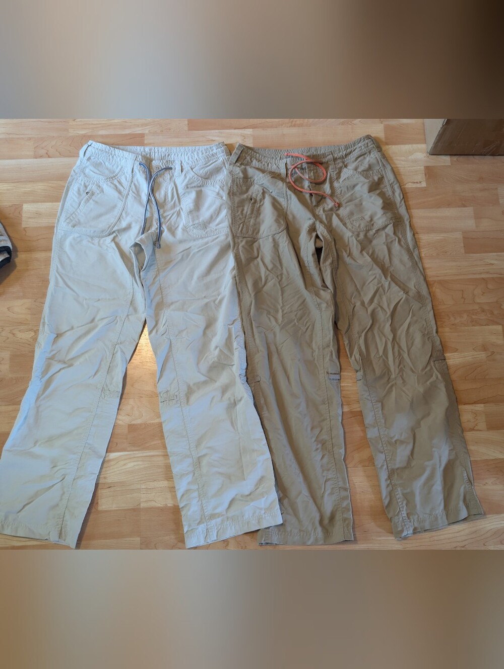 Pair The North Face Women's Horizon II Pant Drawstring Khaki Pants Hiking Small